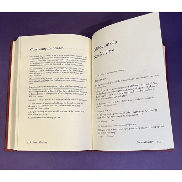 The Book of Common Prayer (1979, Hardcover) Episcopal Church Pew Edition Red - Picture 5 of 10